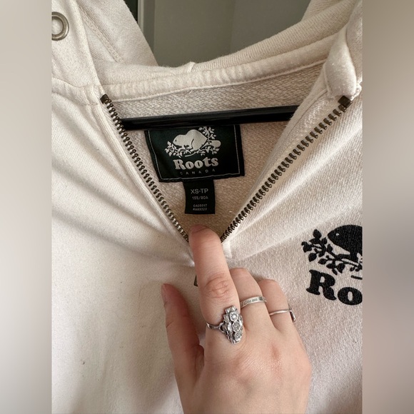 Off white Roots quarter zip hoodie size XS - Picture 2 of 5